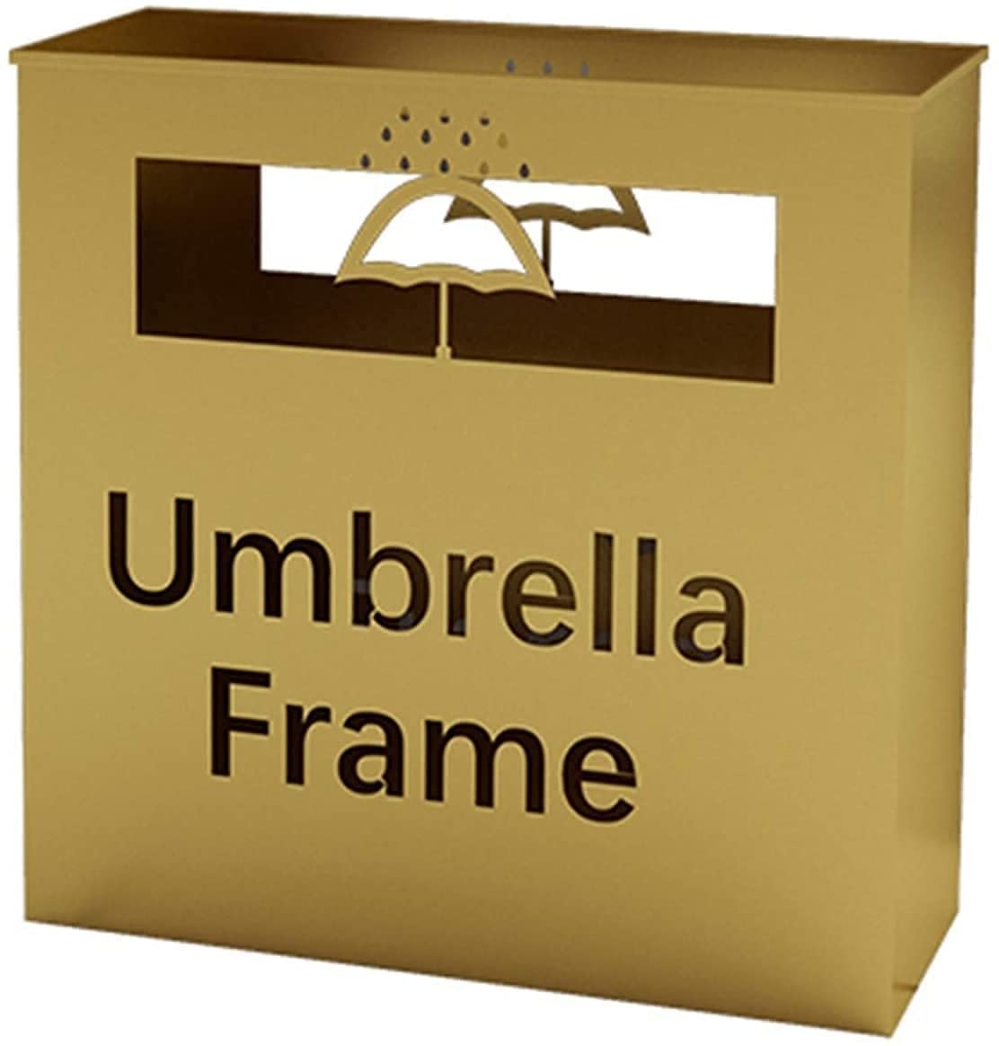 Porte-parapluies rectangulaire noir compact 50x20x50 cm avec bac de récupération