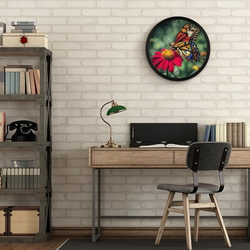 Horloge murale moderne ronde décorative à quartz avec chiffres - 7