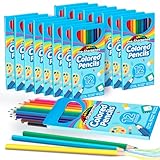 V-Opitos 168 Count Colored Pencils for Kids, 14 Pack Bulk Colored Pencils in 12 Colors, Pre-sharpened Coloring Pencils, Ideal School Supplies & Classroom Prizes, Kids Party Favor