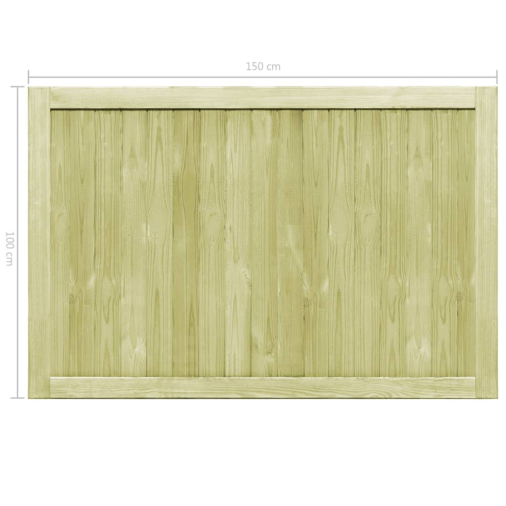 Festnight Puerta de Valla Madera, Cancela de Valla Doble Puerta Jardín Exterior, Resistente a la Intemperie y a la Putrefacción, Puerta de Pino Impregnada Verde 300x100 cm