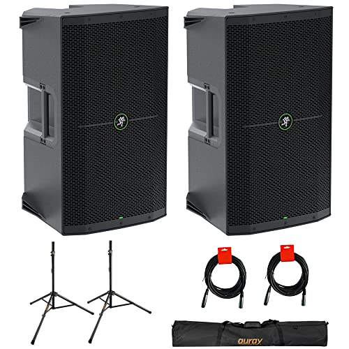 Mackie Thump215XT 1400W 15' Powered PA Loudspeaker System with DSP and Bluetooth (Pair) Bundle with...