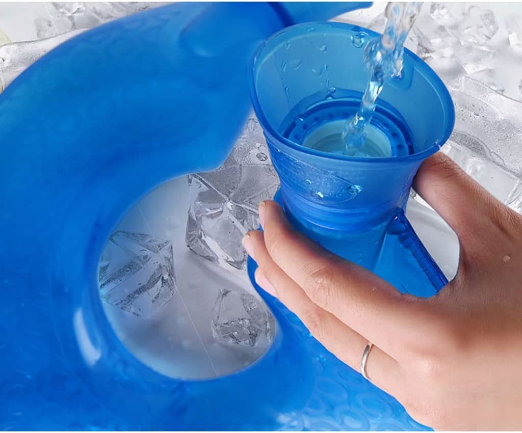reutilizable Botella de agua caliente con patrón de corazón clásico, bolsa de agua caliente en forma de U con cubierta suave, paquete caliente para aliviar el dolor de cuello y hombros Portátil