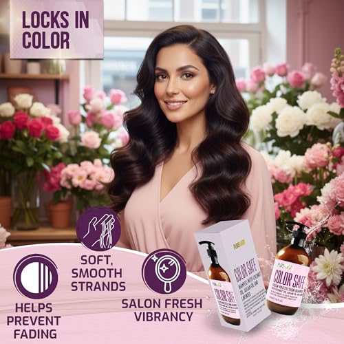 Image of Color Safe Shampoo - Sulfate Free for Color Treated Hair - Moisturizing and Nourishing Care - Paraben Free, Color Protecting Formula - Professional Salon Grade Quality for Men and Women - 16 Fl Oz
