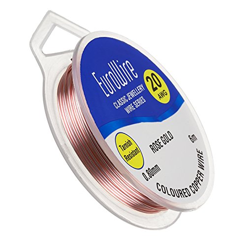 0.8mm Copper Craft Wire Rose Gold 20 Gauge 6 Metre Reel
