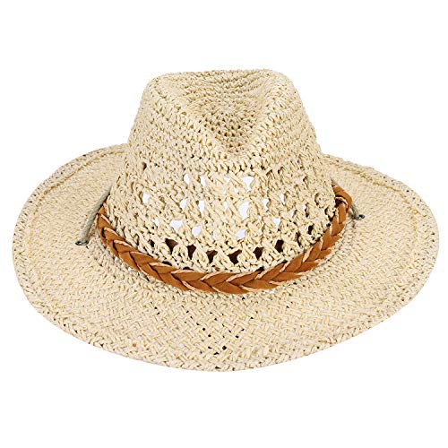 Wide Brim Straw Hat For Women/Kids Summer Beach Sun Hat Foldable Western Cowboy Hat Breathable Straw Hat Roll Up Sun Cap #TOP2