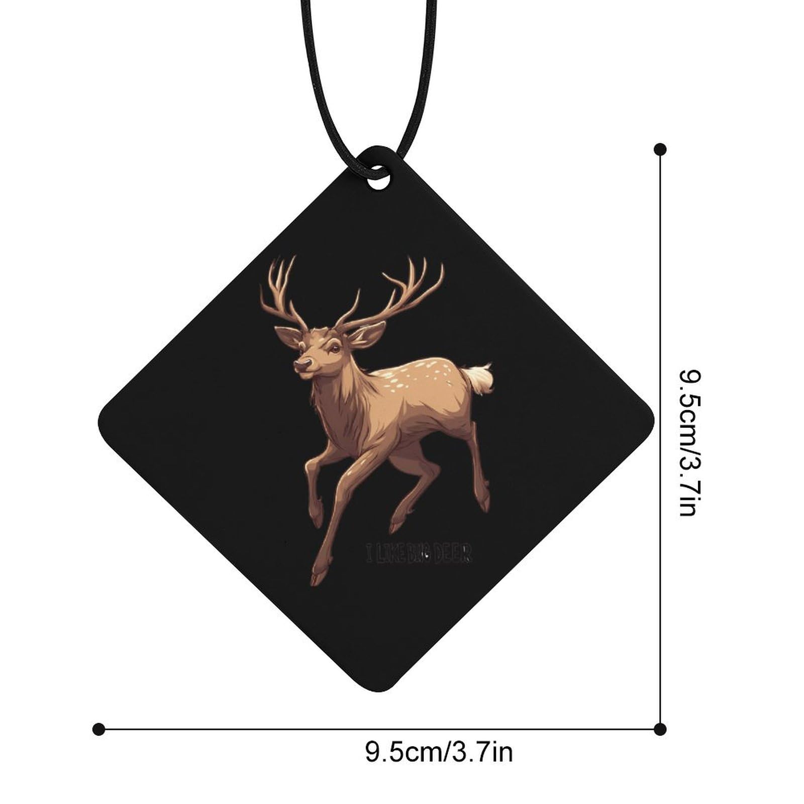 I Like Big Deer Car Air Freshener Hanging Aromatherapy Tablets for Car Accessories Rhombus