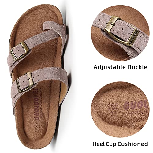 Women's Cork Footbed Slide Sandals With Arch Support,Comfortable Summer Beach Sandals For Women Girls Ladies4