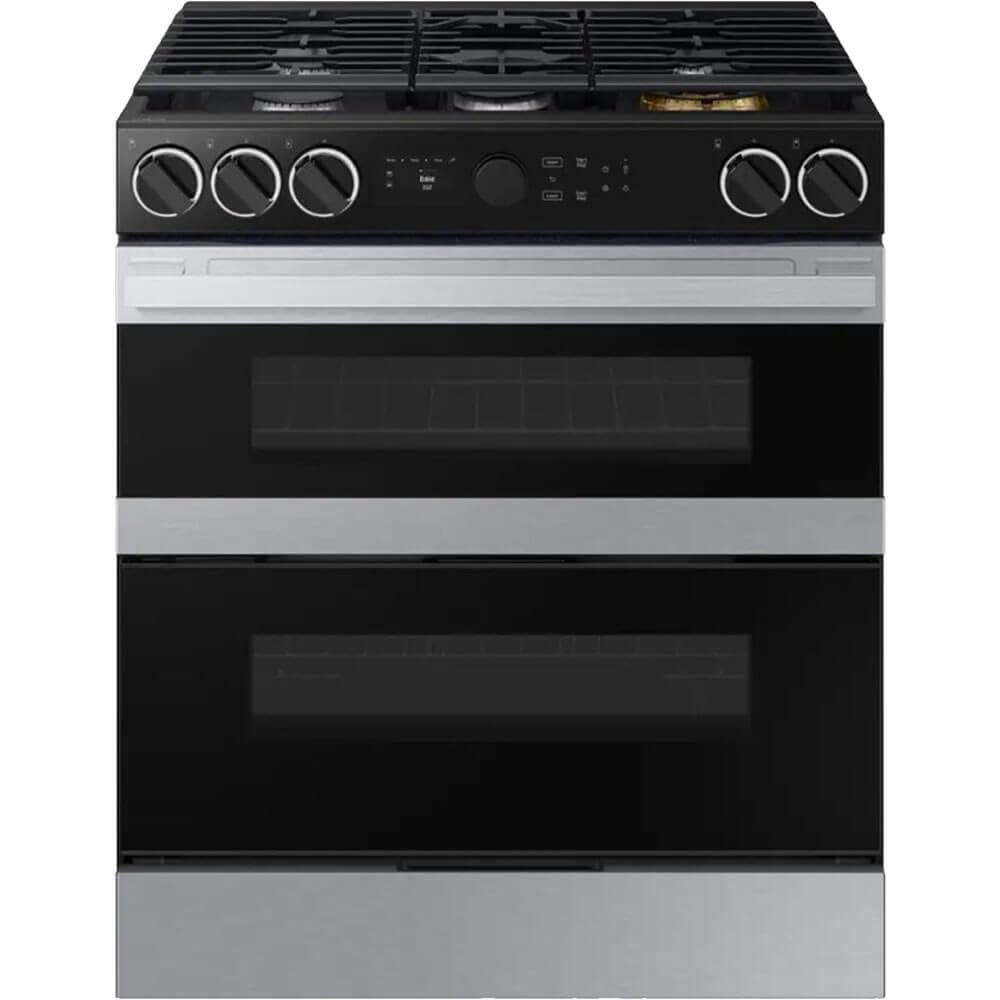 30 in. Bespoke Smart 5-Burner Element Slide-in Gas Range 6.0 cu. ft. Capacity with Flex Duo in Stainless Steel
