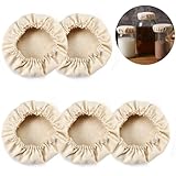 Cloth Covers for Sourdough Starter Jars Kombucha Kefir Fermentation Cheese Fabric Lids Fit Mouth 3-4 Inch 5 Pack Breathable Food-Grade Reusable Elasticized Home Fermenters