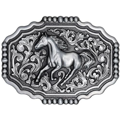 Image of Western Cowboy Belt Buckle for Men Vintage Cowboy Cowgirl Rodeo Texas Buckle Longhorn Bull Belt Buckles