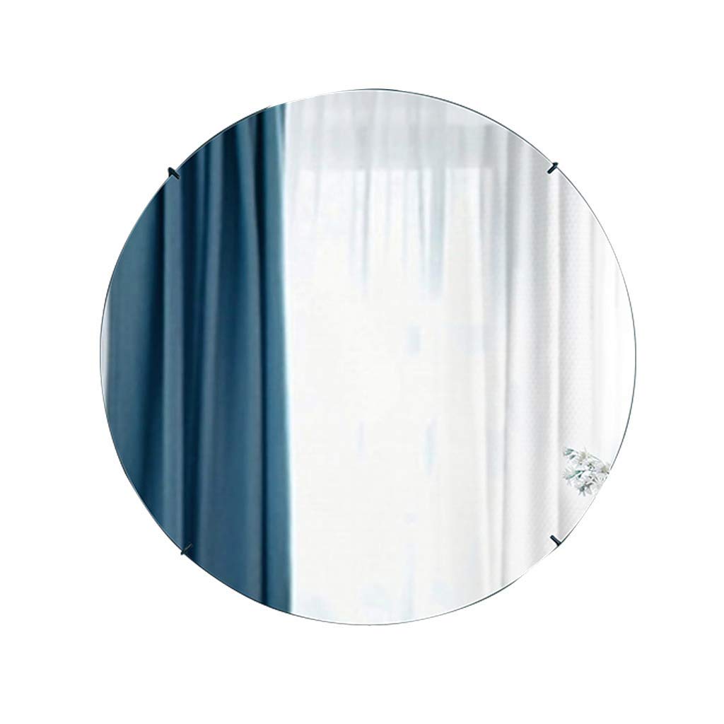 TYUHDUYUR Bathroom Shaving/Make Up Mirror Frameless Wall Mounted Vanity Mirror with Polished Edge Simple Home Decorative for Hallway Living Room Multiple Sizes (50CM)