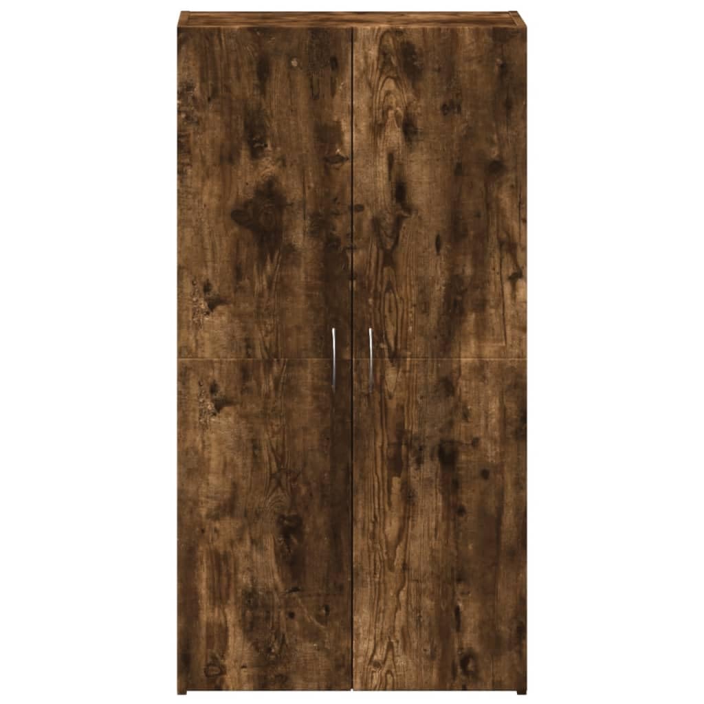 Brokky Schedario Rovere Fumo 60x32x115 cm in Legno Multistrato,Cassettiera,Mobiletto da Ufficio con Serratura,Regolabile per Cartelle Sospese,Superficie Testurizzata,per Ufficio,Studio