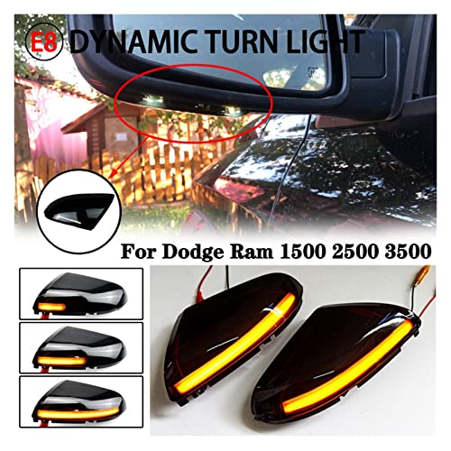 Intermitente dinámico de espejo retrovisor para Ram 1500 2500 3500 3