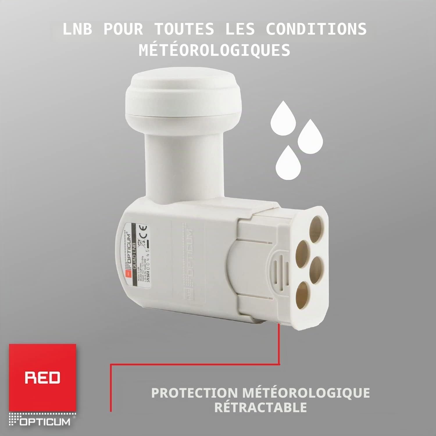 Opticum Quad LNB - LQP-04H - Connexion de satellite (Full HD, 3D) Blank