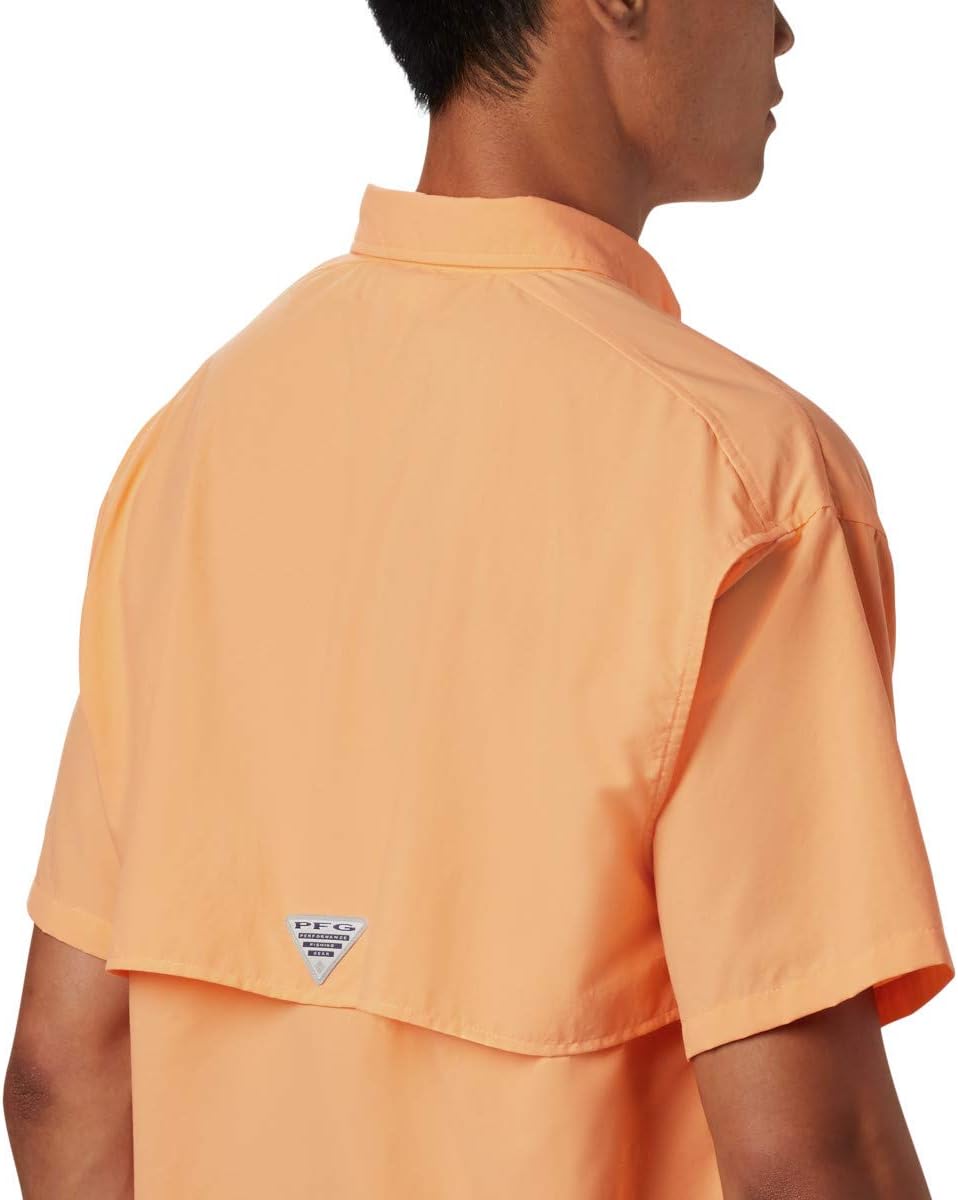 Columbia Men's Bahama II Short Sleeve Shirt 2X Tall Bright Nectar