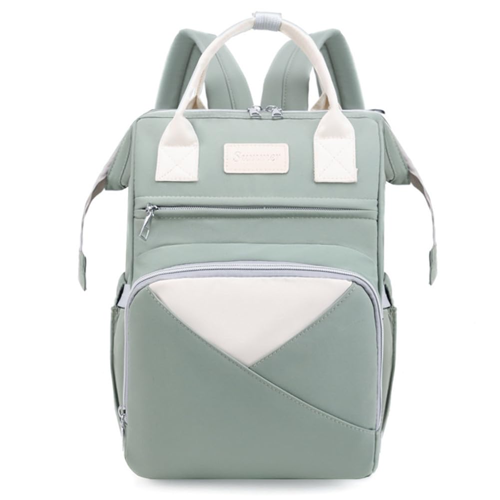 Mochilas de Pañales para Bebé, Bolso del Bebés Mamá Grande Capacidad Bolsas Multifuncionales Mochila Carrito Bebe Maternidad Pañalera Mochila Cambiador (verde,38x26x18cm)