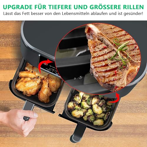 Silikonform für Heißluftfritteuse Zubehör- Airfryer Zubehör für Ninja Foodi AF400EU AF500EU Double Stack XL SL400EU 9.5L, COSORI 8,5L/10L, Dual Zone Heißluftfritteuse Zubehör, Air Fryer Accessories – Bild 6