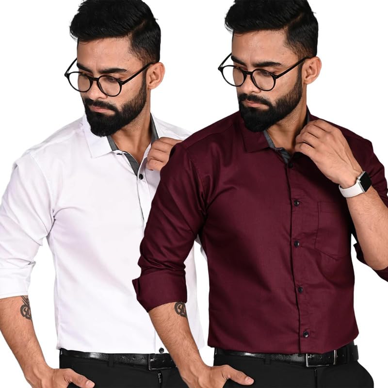 Image of Cotton Solid Regular Fit & Long Sleeve Perfect for Formal Wear, Office, Meeting