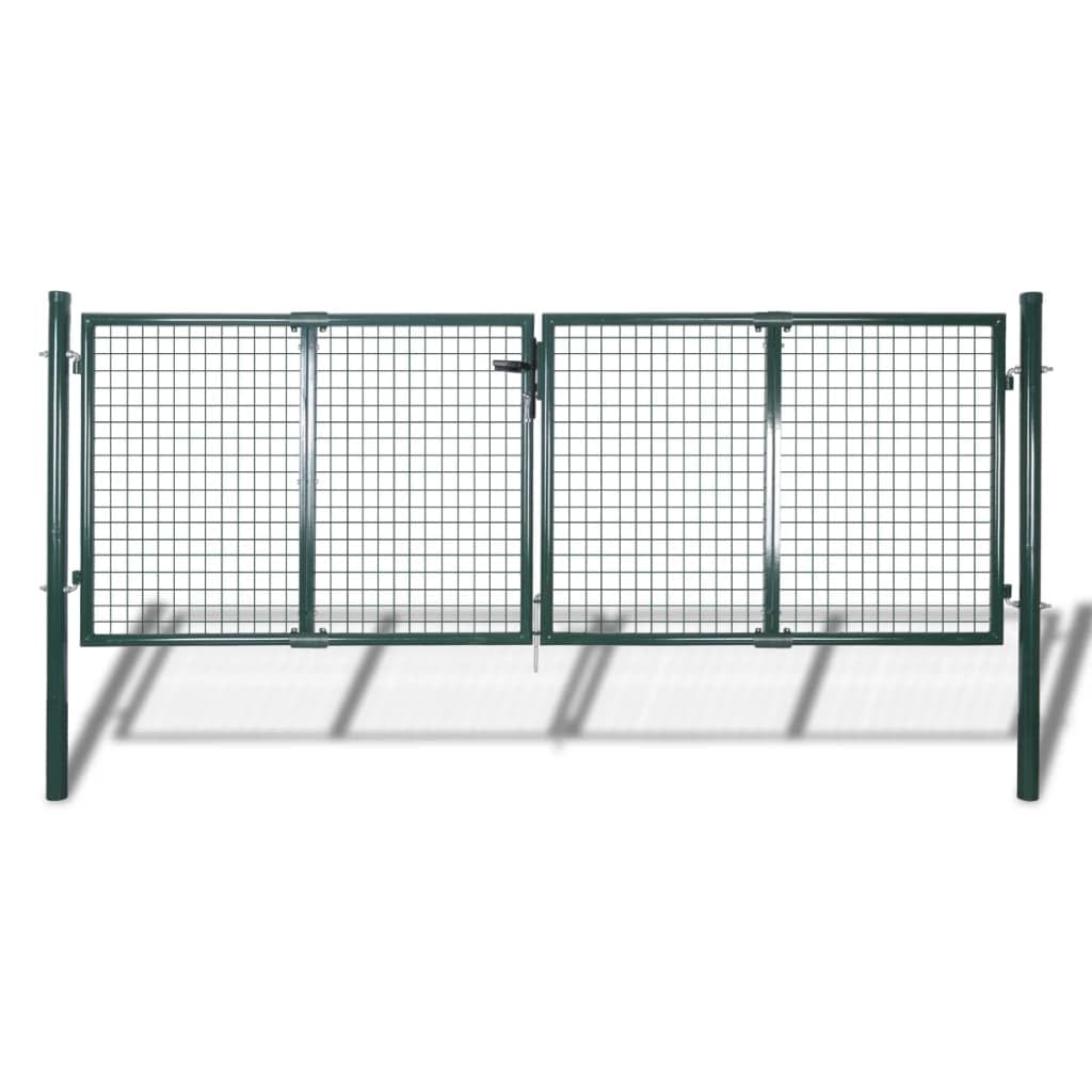 Refined Gartentor Doppeltor Zauntür Tor Garten Zaun Pforte Gartentor für Maschendrahtzaun 289x75 cm / 306x125 cm