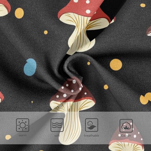 Wusikd Mushrooms Girls' Underwear Cotton Polka Dots Girls Briefs Soft Toddler Underwear 2T3