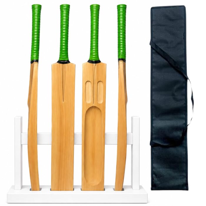 SVS Kashmiri Willow Cricket Hard Tennis Ball Bat | Special Edition Scoop Design | Standard Size SH | Lightweight Power Hitting Bat for Hard Tennis Balls (Single Blade)-image-30