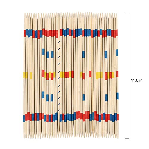 Juego clásico de palillos de bambú 12 pulgadas 41 piezas miniatura 3