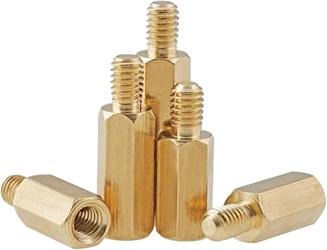 Idomin 50/20/ 10/ 5pcs Male to Female Brass Spacer M2 M2.5 M3 M4 M5 M6 Long Hexagonal Brass PCB Standoff Spacers16mm,M2.5 20pcs