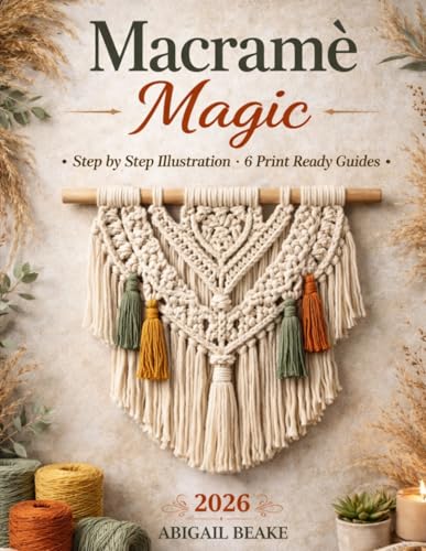 Macramé Magic – 6 Books in 1 Beginner’s Bible: Make Your Own Beautiful Home Decor One Knot at Time with Step by Step Illustrated Instructions