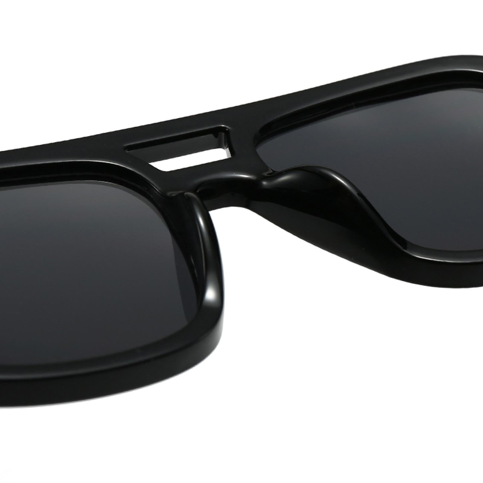 Gafas de sol con protección Uv400, marco grande, doble puente, patas anchas, para mujeres y hombres, para deportes al aire libre y conducción