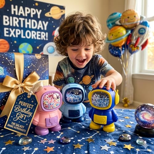 Image of Astronaut Piggy Bank Money Saver Toy for Kids 3+| 1Pc Attractive Big Size Cartoon Space ATM Coin Saving Box with Password Lock Gullak for Boys | Girls Birthday Gift Education & Decoration Item