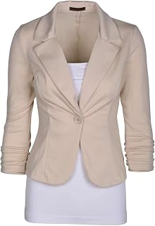 Auliné Collection Women's Casual Work Solid Color Knit Blazer Price In India