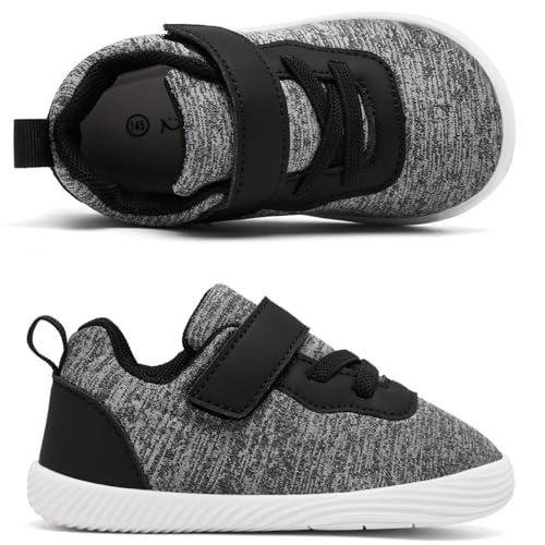 Image of MORENDL Toddler Sneakers Baby Boys & Girls Barefoot Shoes Lightweight Breathable Walking Running Tennis Athletic Sport Shoes