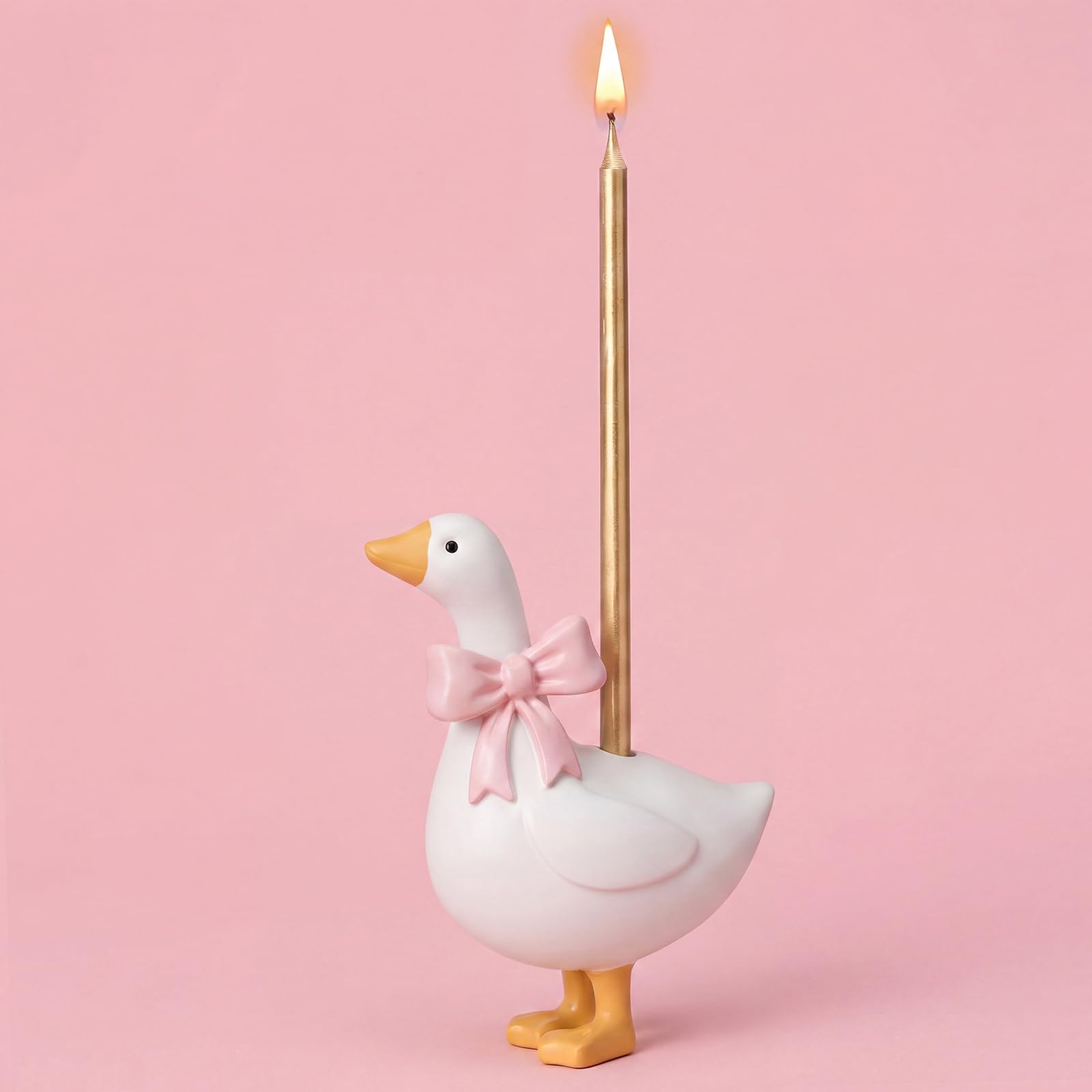 Photo 1 of LemonRoad Silly Goose Cake Topper Candle Holder, Pink