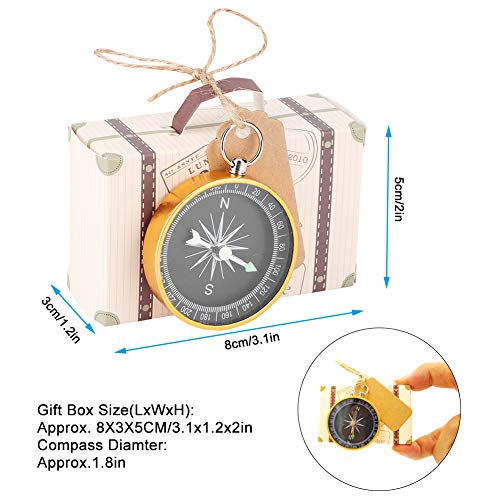 Bordstract set 20 brújulas souvenir con caja para boda miniatura 3
