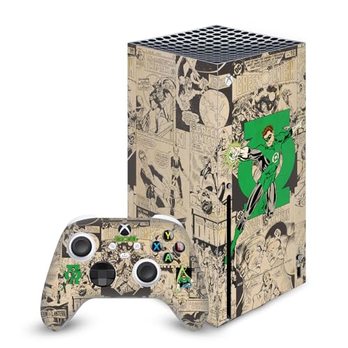 Xbox Series X skin Green Lantern autocollant habillage gaming pour salon et espace joueur