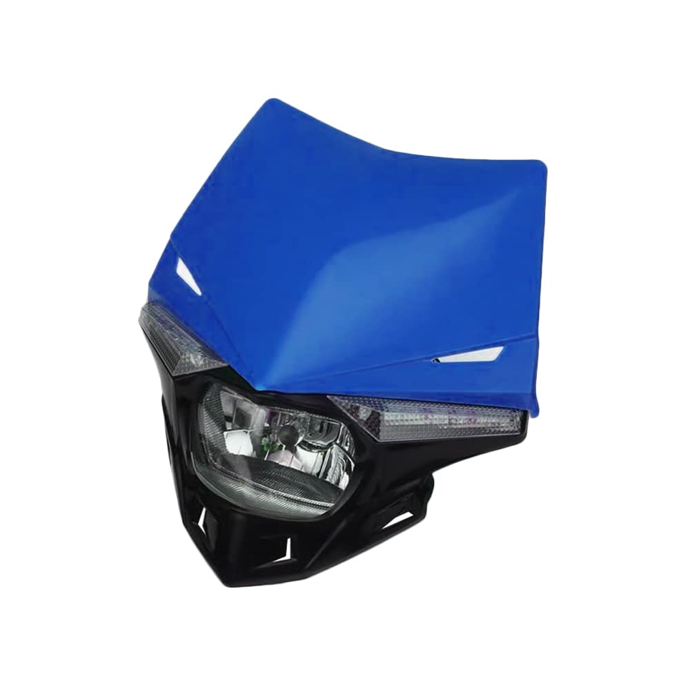 Mascherina per carenatura, luce di marcia diurna, faro anteriore per moto MASO (rosso), indicatore di direzione a LED, lampadina H4 UniVe-rs&al, adatta per motocross KX KXF CR CRF