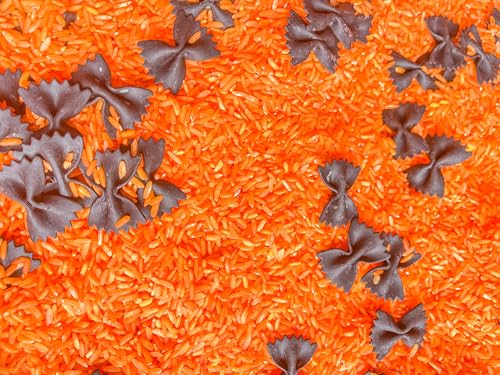 Image of Sensory Bin Filler for Sensory Table - Colored Rice for Sensory Play (Halloween)