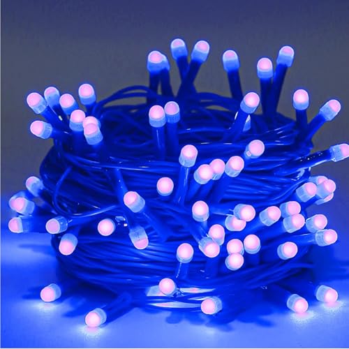 Lexton 40 LED Power Pixel Serial String/Fairy Light | Plug Sourced | Suitable for Home & Outdoor Decoration, Diwali, Christmas, Ramadan, Wedding, Party, Festival (Pack of 1, Blue)