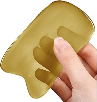 Youngme Ox Horn Scraping Massage Tool, Gua Sha Facial Tool Natural Message Board for Body, Neck, Face 3mm Thick