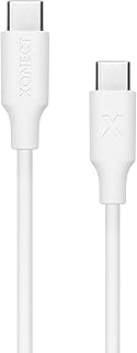 XONECT Type-C to Type-C ile Uyumlu iPhone ve Samsung ile Uyumlu Hızlı Şarj ve Data Kablosu 100 cm (Beyaz)