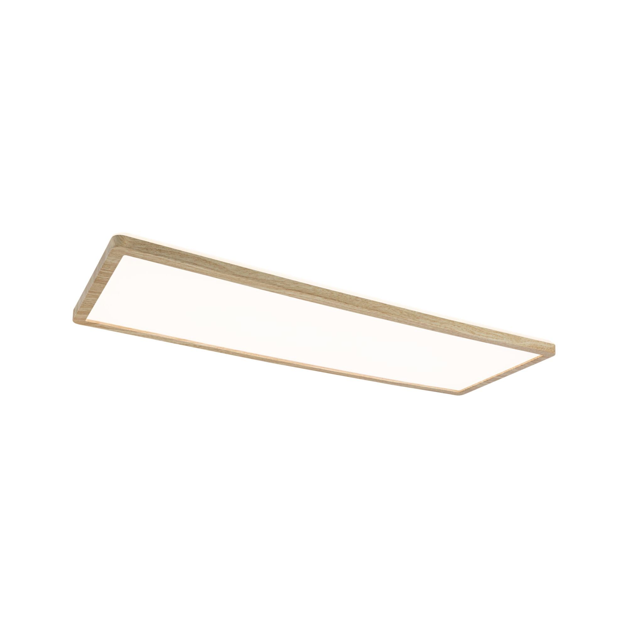 Paulmann 71031 LED Panel Atria Shine Deckenleuchte mit Backlight eckig IP44 22W 2300lm 580x200mm Holzoptik Kunststoff 3000K - Warmweiß Badleuchte