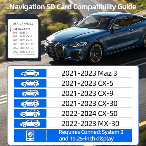 TD2K66EZ1B Navigation SD Card for M-azda 2021-2023, Latest Navigation Memory SD Card for CX-5 CX-9 CX-30 CX-50 MX 30, N-avigation SD C-ard Maps Update USA/Canada/Mexico, Plug & Play, HUD Support by Suejezt - Image 2