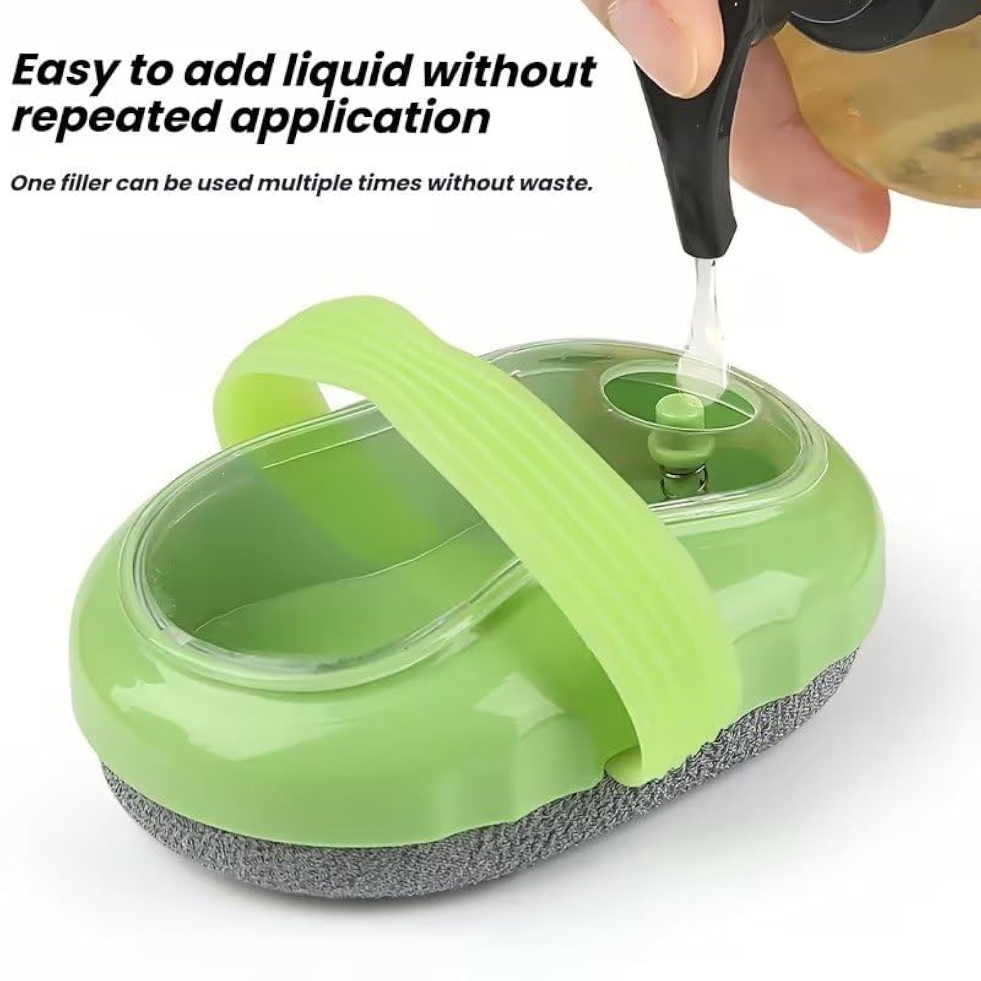 Soap Dispenser Bath Scrubber with Exfoliating Massage Brush