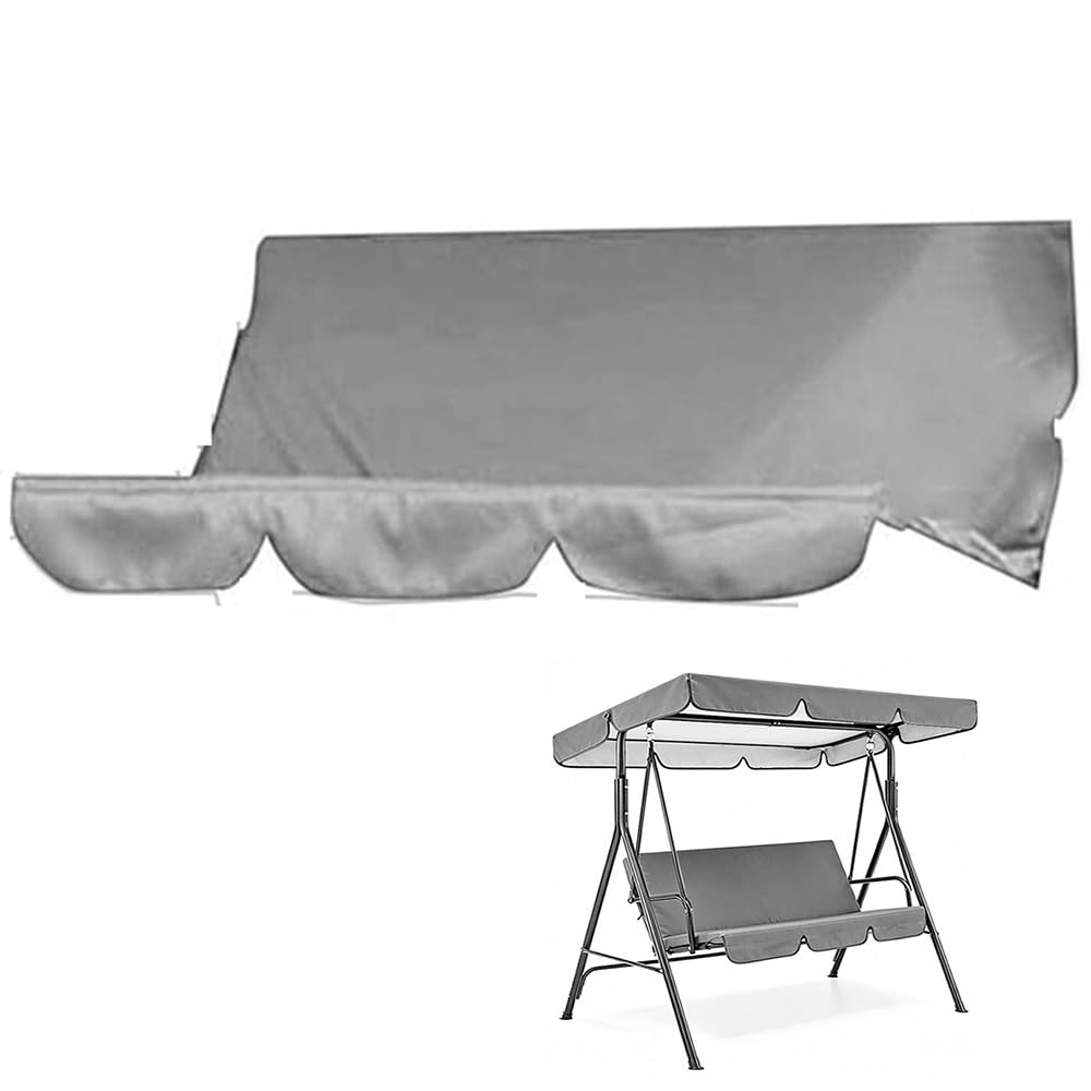 ZYXQQJ Garden Seat Cover For Rocking Chair Outdoor Replacement Swing Seat Cover 51"x18"x3" 59"x20"x4" Patio Swing Cushion Protection(Grey,150x50x10cm/59x20x4in)