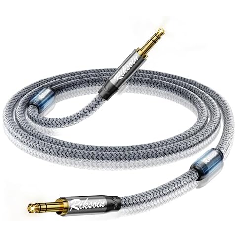 RIKSOIN Aux Cord 16.4ft,3.5mm Audio Cable Male to Male Stereo with Magnetic Ring Supports[Hi-Fi,Shielded] 1/8 Inch Auxiliary Cable for Headphones Car Home Stereos Speakers Cover