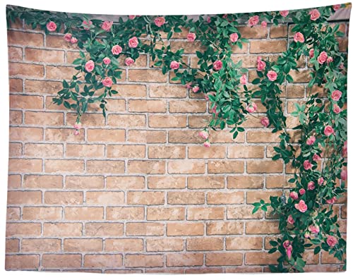 Tapisserie murale brique rouge pour cacher un mur et décorer un photobooth