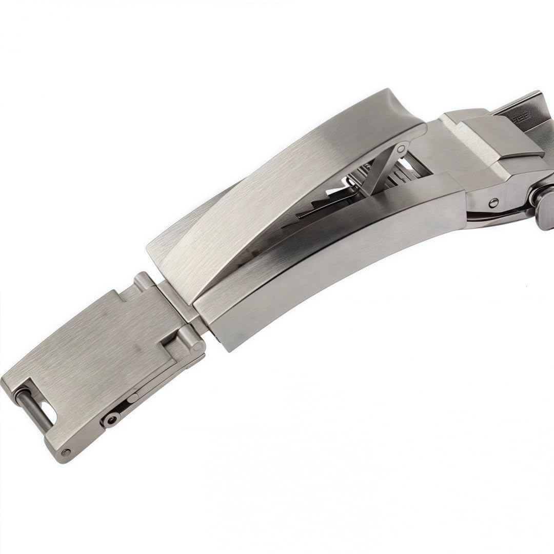 16mm Acciaio Inox Disimpegno Orologio Fibbia, Cinturino Orologio Ricambio Bloccaggio a Scorrimento Cerniera per Rolex Daytona Sub Oyster Deepsea
