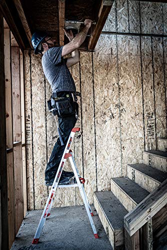 Little Giant Ladders, Flip-N-Lite, 4-Foot, Stepladder, Aluminum, Type 1A, 300 lbs Rated (15272-001)