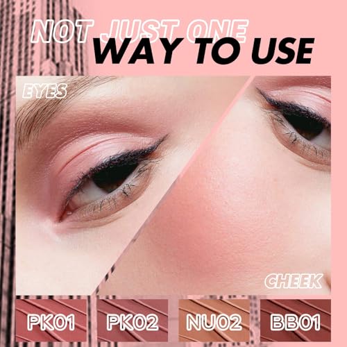 Image of FOCALLURE Cream Blush Makeup,Buildable Blush Stick for Cheeks,Matte and Dewy Finish,Long Wearing,Easy Application,Lightweight Multi Stick (PK01)