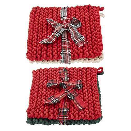 Maniques crochet de Noël Mud Pie isolation mains cuisson four